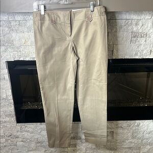 NWT LOFT Marisa Stretch Tan Slim-Leg Pants size 4